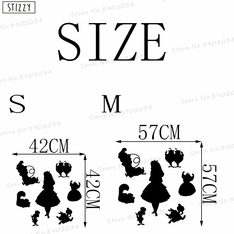 Настенная Наклейка stizzy Мультфильм Алиса в стране чудес виниловые настенные