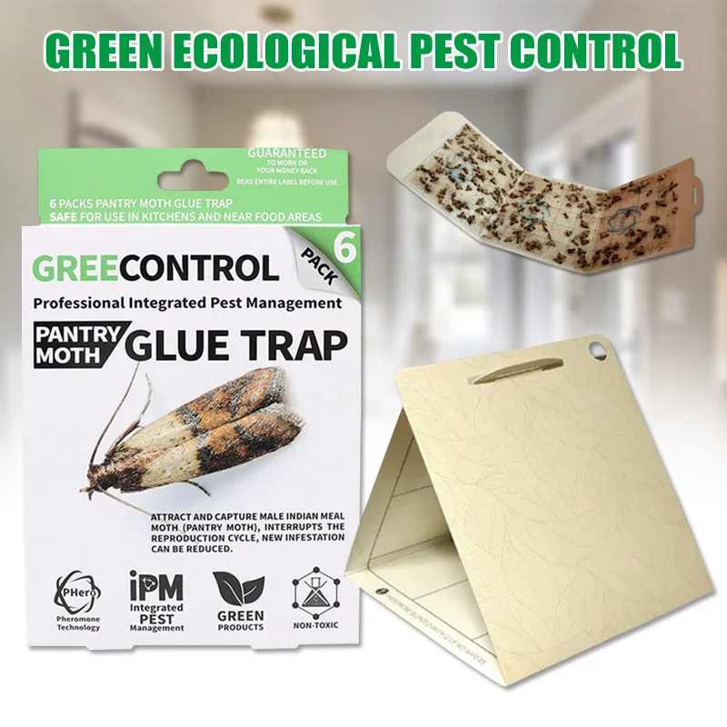 

6pcs/pack Moth Glue Trap Pest Bug Control Moths Catcher Trap 2019ing