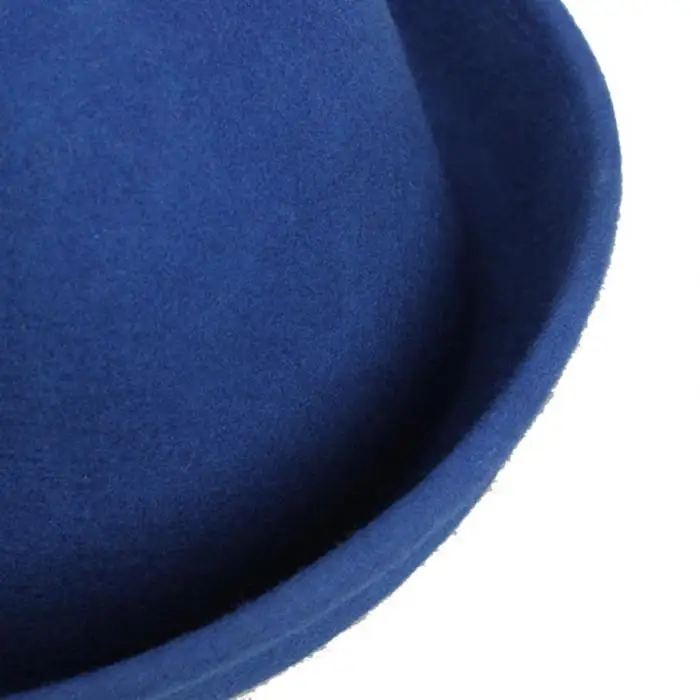 Винтажная Женская и Мужская шерстяная шляпа-котелок с рулонными полями, классическая шляпа унисекс Billycock KNG88