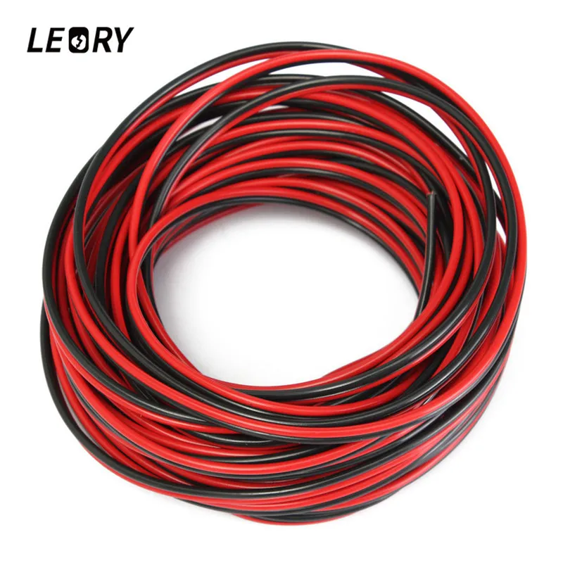

LEORY 10m 2*0.5mm Loud Speaker Cable Red And Black Audio Core Wire For Home Stereo HiFi/Car Audio System