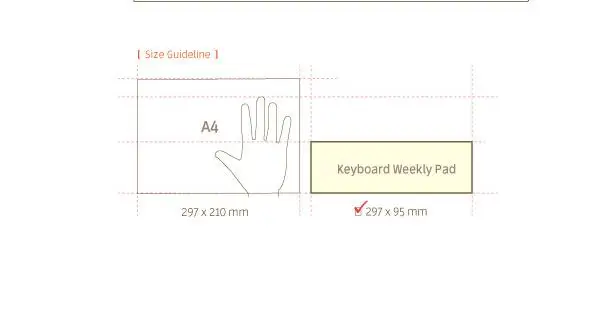 Клавиатура еженедельно Pad, назначение книги Как стол pad