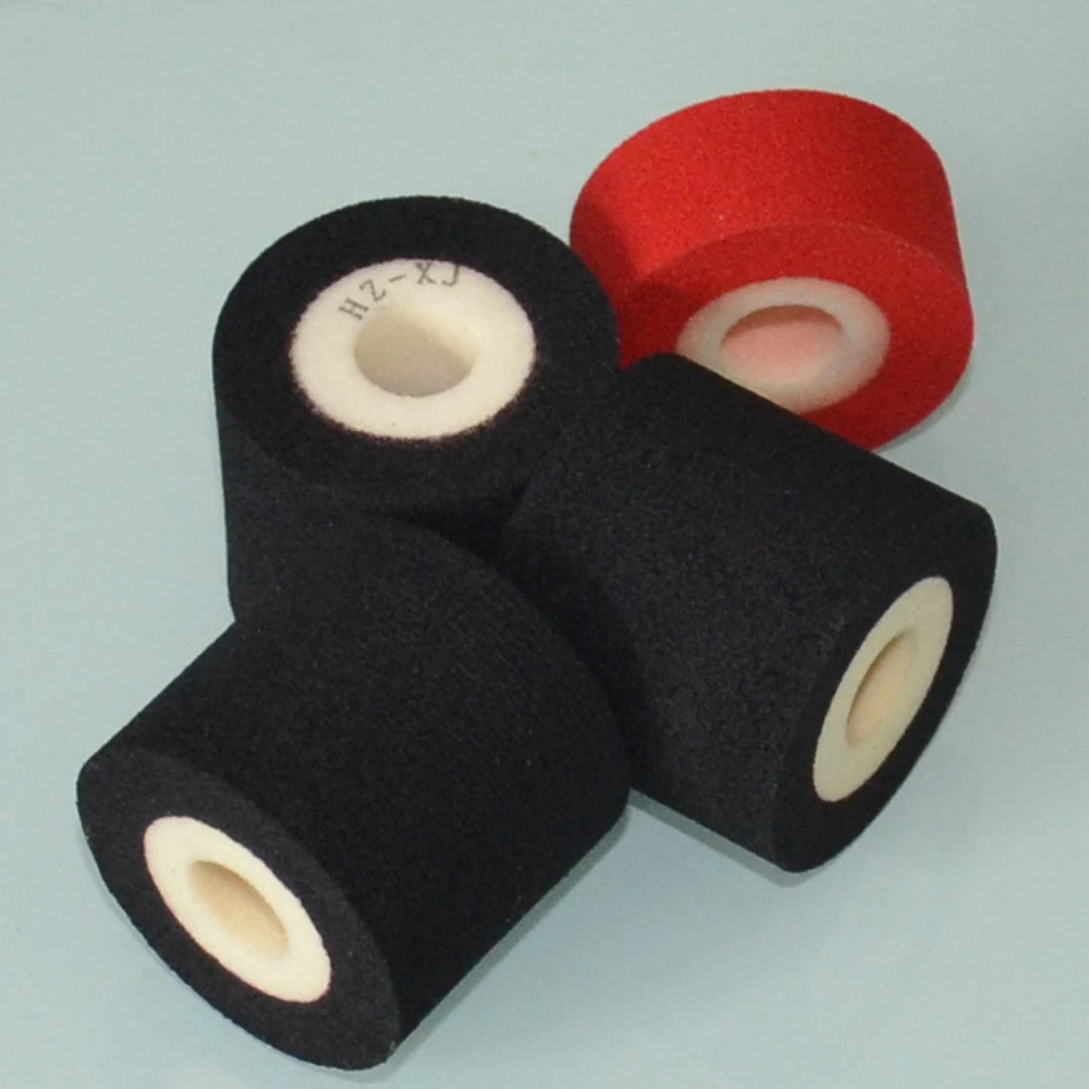 

Black Diameter 36mm Height 36mm hot stamp code machine coding ink roller for horizontal type sealing machine