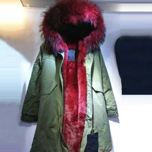 Стоимость красное вино длинная стильная из искусственного меха Внутри Настоящее воротником зимняя куртка Италии модный бренд дизайн