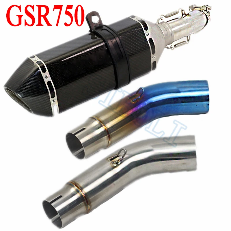 

GSR750 Motorcycle Exhaust Link Pipe Stainless Steel Connect Pipe Middle Pipe For SUZUKI GSR 750 Slip-on Tube AK185
