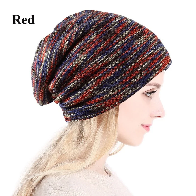 Women Men Winter Windproof Warm Ski Snowboard Snowboarding Hat Sports Hiking Skiing Bibs Knit Wool Hats Baggy Slouchy Beanie Cap