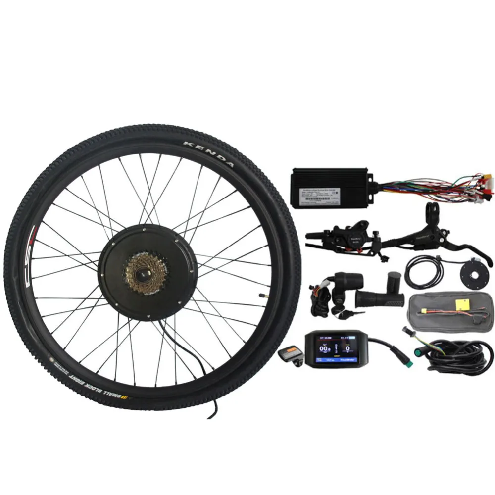 TFT Colour Display 72V 1000W 1500W 65km/h Electric Bike ebike Conversion Kit with 5 level PAS