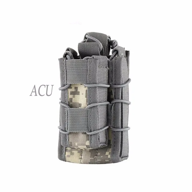 ACU Тактический модульный винтовочный Пистолет подсумок MOLLE военный страйкбол патроны Карманный чехол для переноски охотничьи принадлежности - Цвет: ACU
