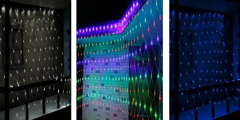 

320LED 3Mx2M Giant Net Light fairy string mesh web curtain flashing lamp Christmas Xmas Wedding Party Garland Garden Lawn Decor