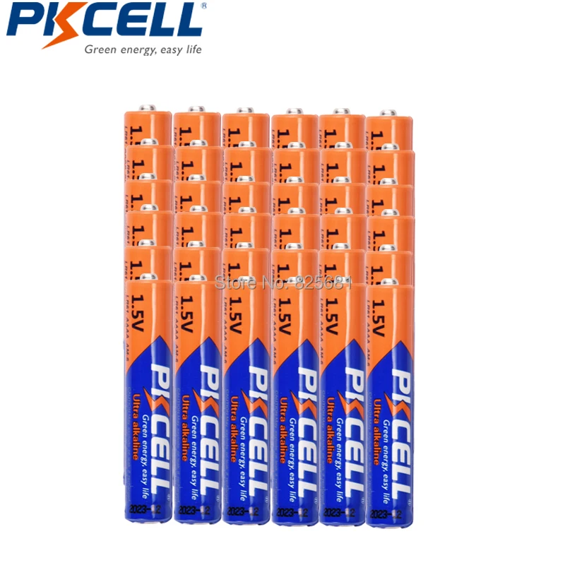 Аккумуляторы щелочные PKCELL AAAA LR61 AM6 1 5 в 36 шт. батареи E96 LR8D425 MN2500 MX2500 4A для Bluetooth