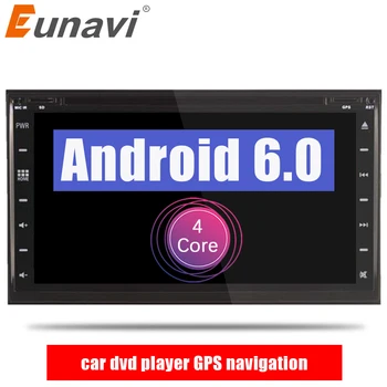 

Eunavi 2 din Android 6.0 car dvd player gps navigation universal car gps radio video CD DVD disc for nissan xtrail Qashqai juke