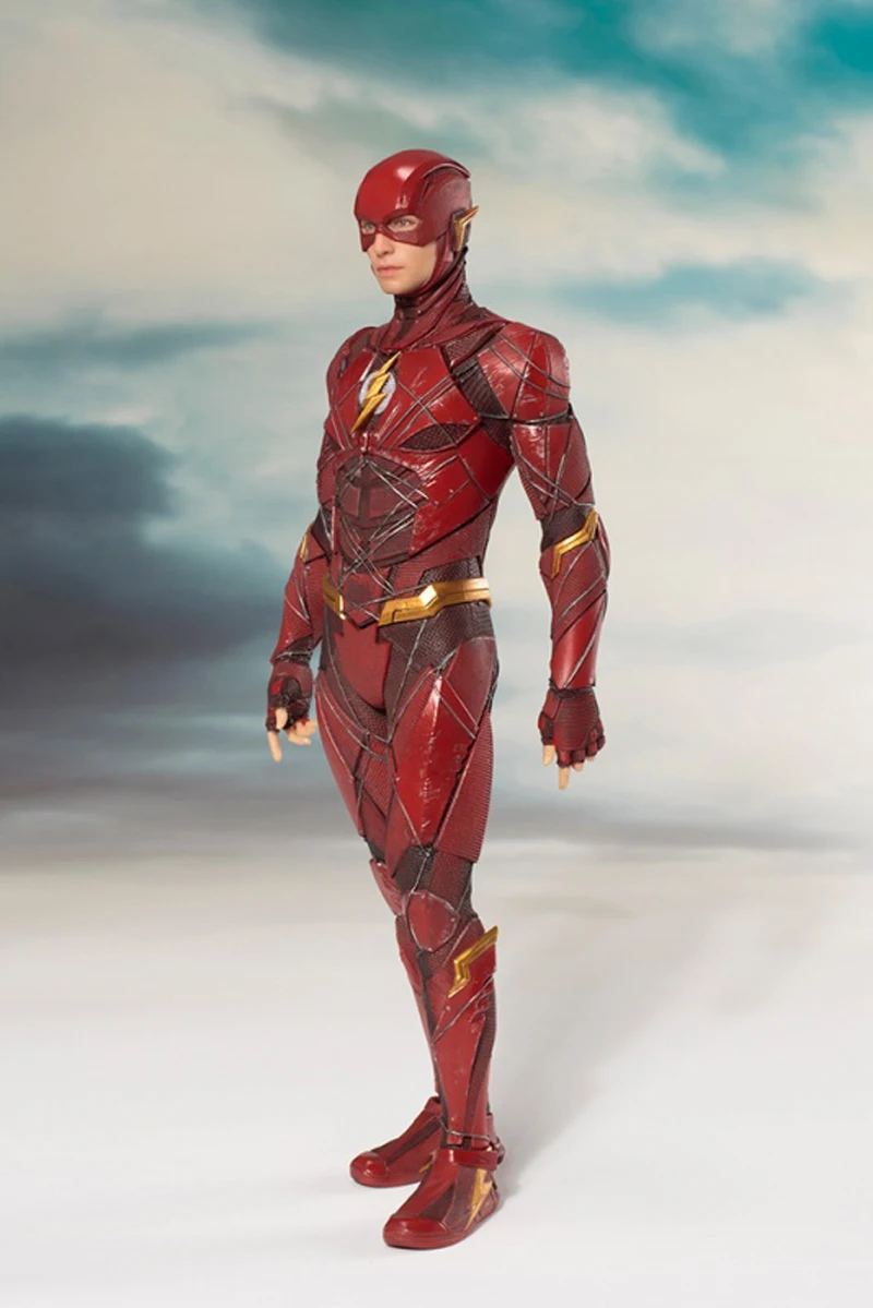 DC Justice League The Flash Cyborg Wonder Woman Batman Superman Statue ARTFX Action Figures Collection Model Toy Doll (5)