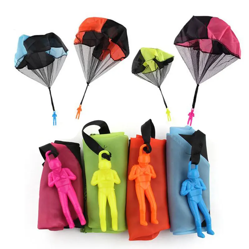 

5Set Kids Hand Throwing Parachute Toy For Children's Educational Parachute With Figure Soldier Outdoor Fun Sports Play Game
