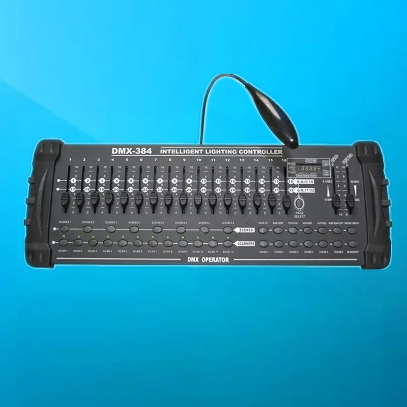 Горячая Распродажа контроллер светильник DMX 384 с движущейся головкой консоль DJ 512