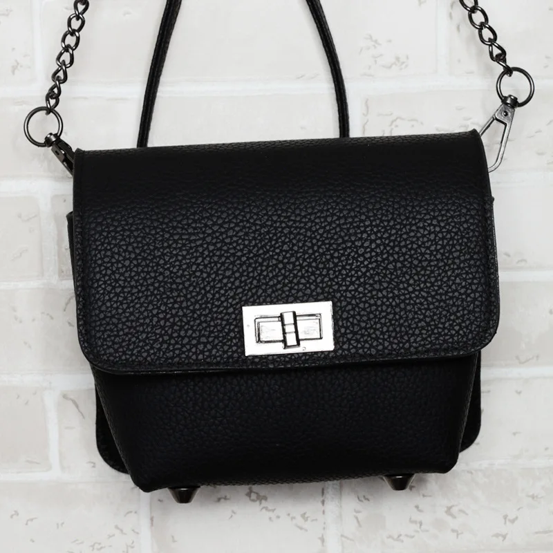 2016 contracted fashion female BaoChao litchi grain lock chain little bags mini single shoulder his bread