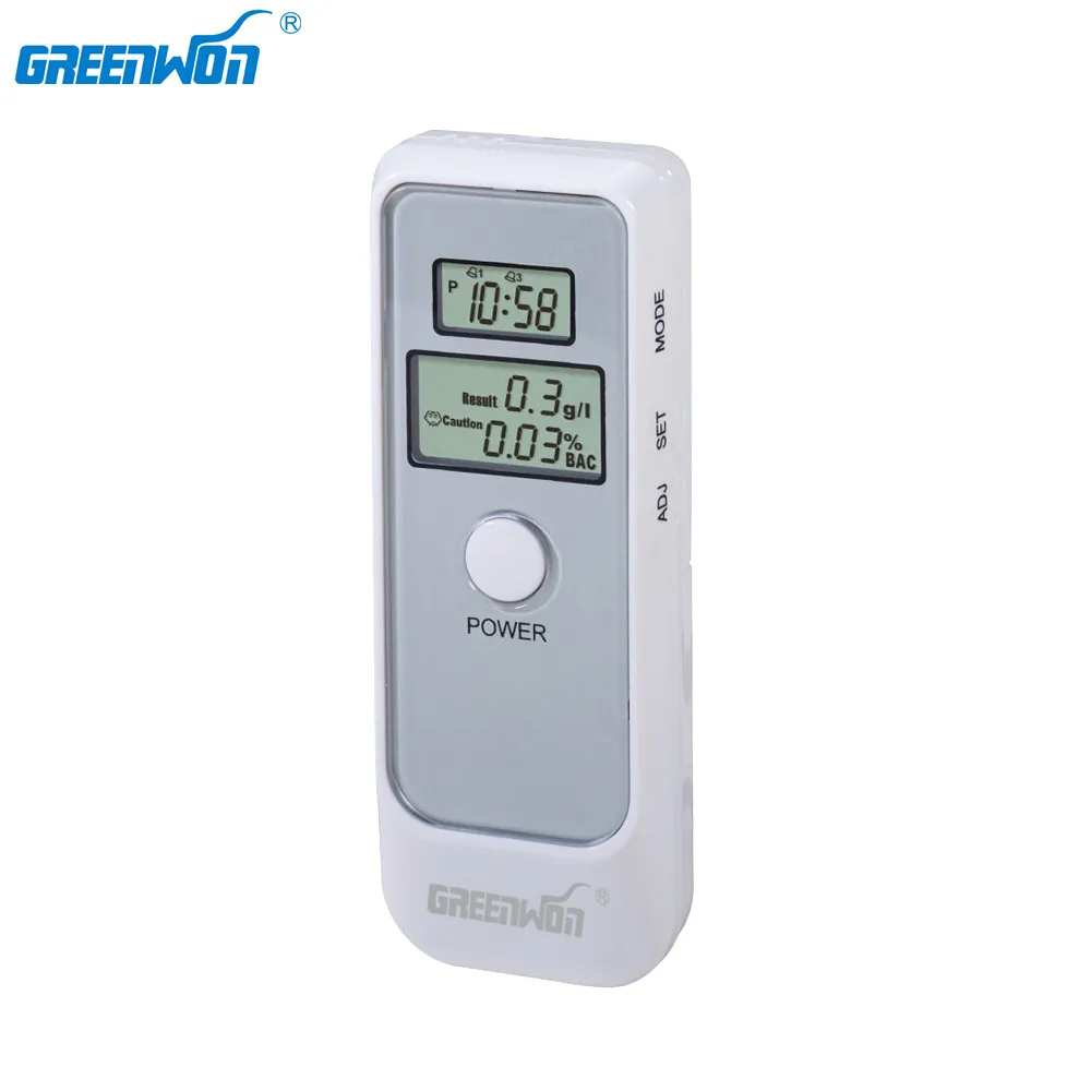 GREENWON جهاز اختبار شرب الكحوليات الكحول الكحول كاشف التنفس الكحول متر/اختبار
