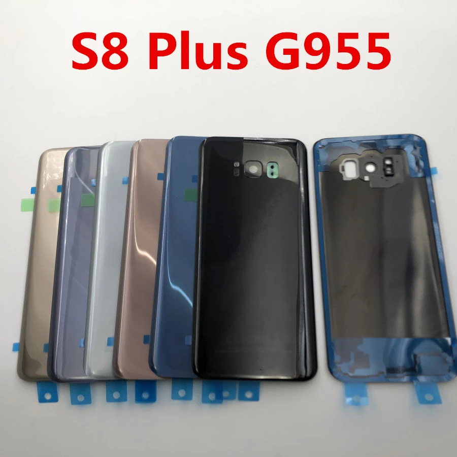 S8+ Батарея Стекло крышка для Samsung Galaxy S8 плюс G955 G955F SM-G955F G955FD сзади Корпус двери+ Камера Запчасти для объективов
