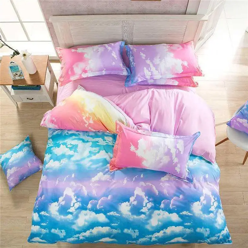 Hot Cotton 3d Style Cloud Duvet Cover Set Single Double Twin /Queen