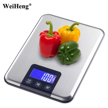 

Slim Stainless Steel 33LB 15KG/1G Portable Balance Digital Kitchen Scale Electronic Postal Platform Baking Diet Food Weight LCD