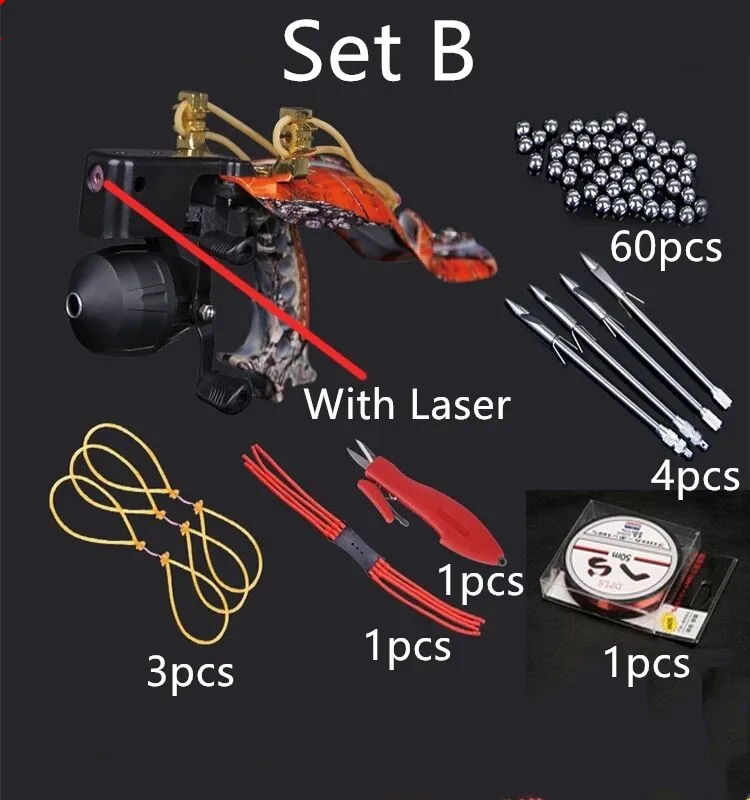 Охотничья Рыбная Рогатка с красной лазерной стрельбой, Артефакт рыбы, изогнутый лук для наружного охотничьего оборудования, инструменты с подарком