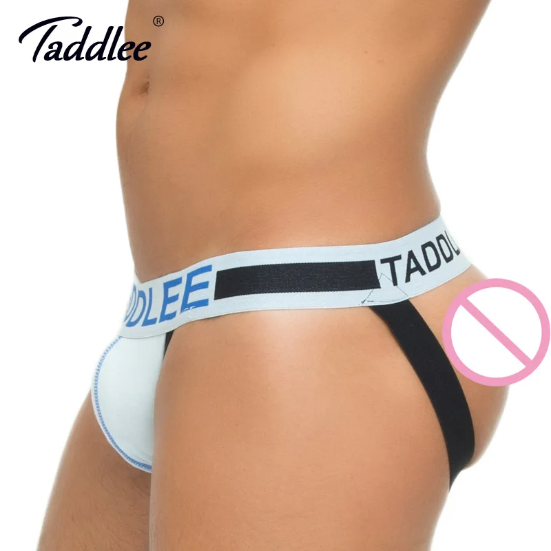 

Taddlee Brand 4pcs Sexy Men's Underwear Jockstarps G Strings Thongs Cotton Jock Straps Briefs Bikini Backless Buttocks Thong Lot