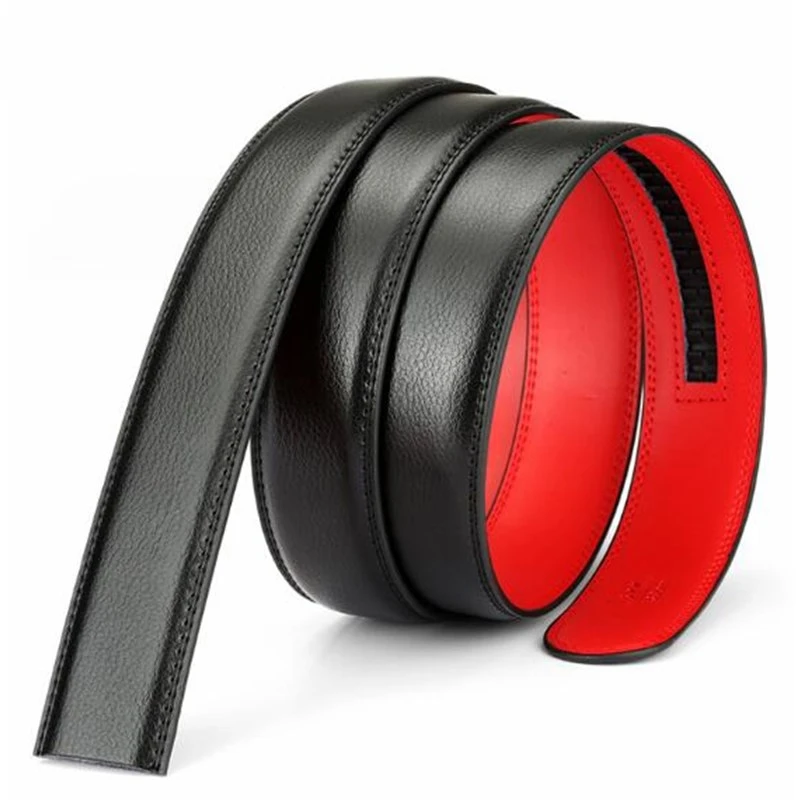 

VADO Two-color 3.5cm Width Men Genuine Leather Belts Waistband,100% Real Cowhide Straps,Automatic Buckle,without Belt Buckle