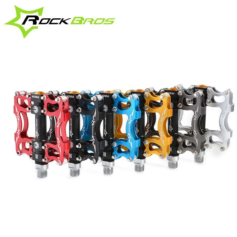 RockBros MTB BMX DH велосипед сверхлегкие Педали Алюминиевый корпус ось 9/1" Cr Mo шпиндель Велоспорт seальд Подшипник педали 3 вида стилей