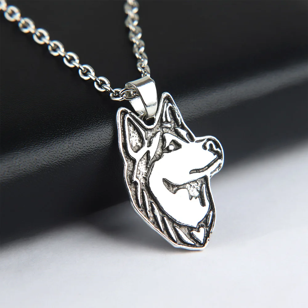 

1pcs Husky Dog Pendant Necklace Handmade Siberian Puppy Pet Lovers Animal Unique Pendants Gift for Women Men Bijoux