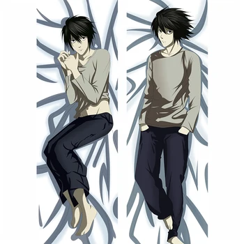 

2017-March update Japanese Anime DEATH NOTE Lawliet & Yagami Light otaku Dakimakura pillow case cover hugging Body pillowcase
