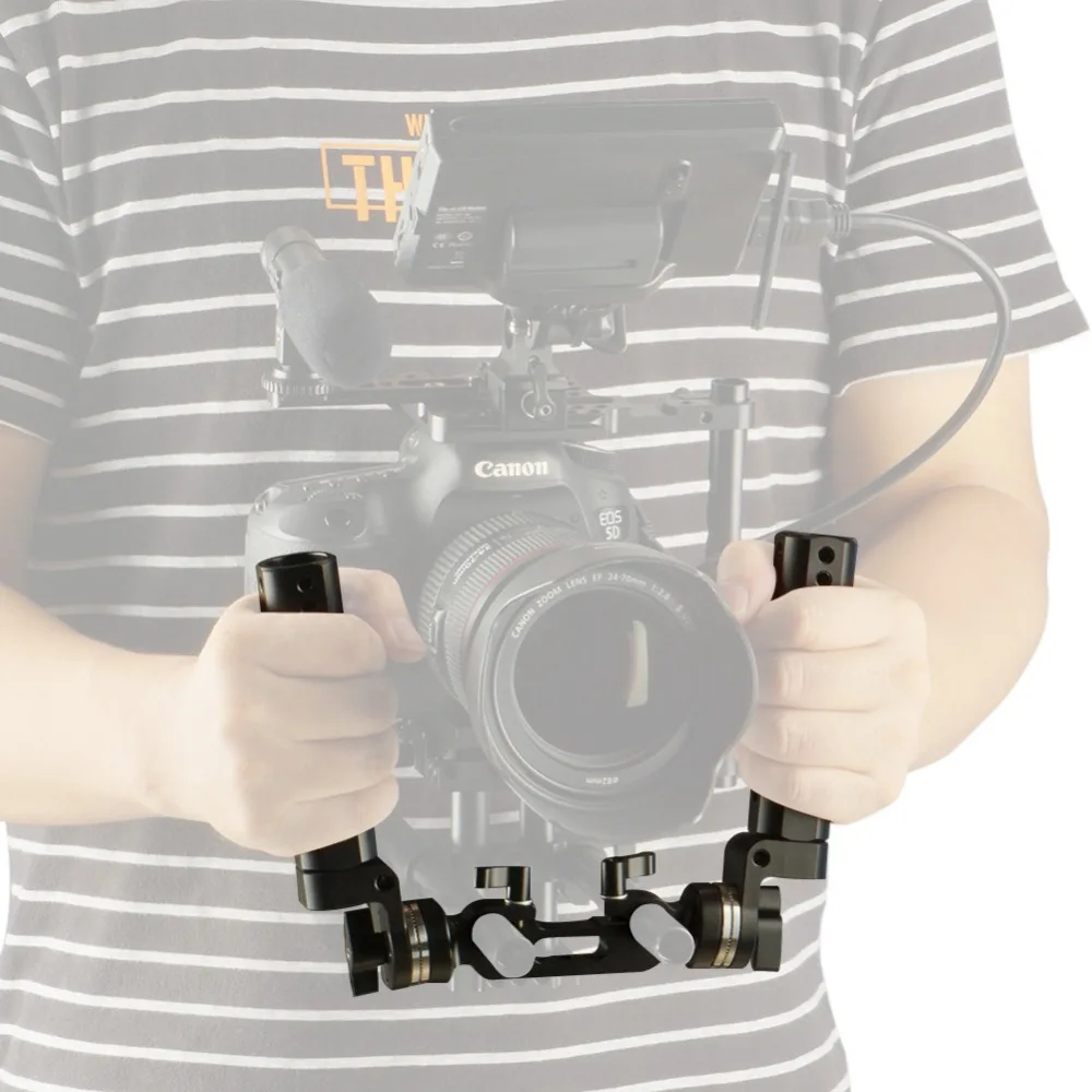 NICEYRIG DSLR Rig ручка ARRI Rosette cheir камера стабилизатор ручка плечо Rig ручка 15 мм стержень зажим клетка для камеры M6 1/" 3/8"