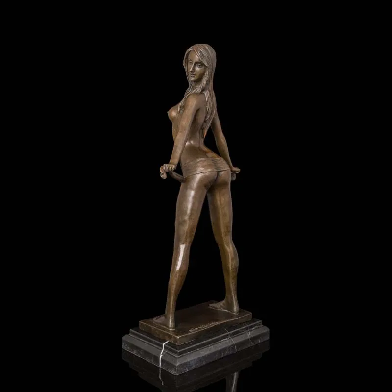 

Arts Crafts Copper Western Human Body Art Libido Nude Sexy Girl Statues Bronze Sculpture Household Figures Fashion wedding decor