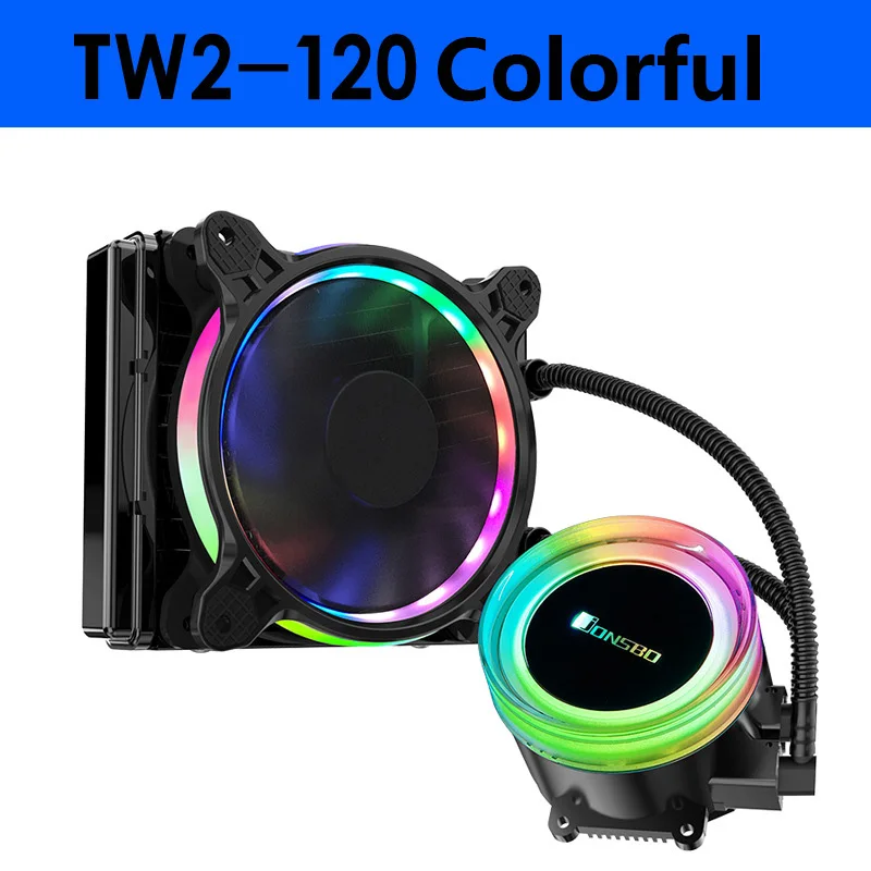 Jonsbo TW2-120 RGB красочный стример цельный кулер для воды cpu Радиатор Однорядный тихий 12 см вентилятор Радиатор для мульти-платформы