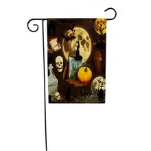 Горячий пользовательский Тыква Хэллоуин АТМОСФЕРОСТОЙКОЕ украшение Садовый флаг 12x18 дюймов S915