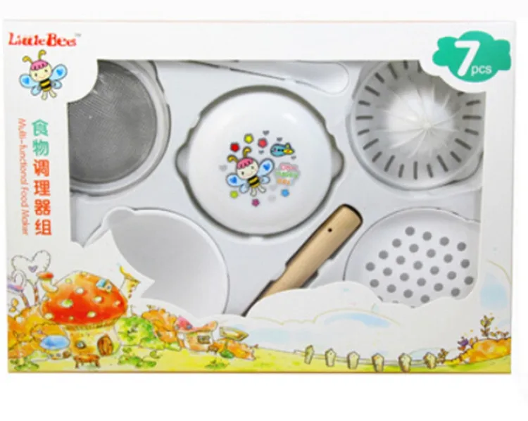 7PCS Manual Food Processor Baby Food Mills Grinder Supplies Multifunction Baby Set For Food Infant Juice Food Press Machine (9)