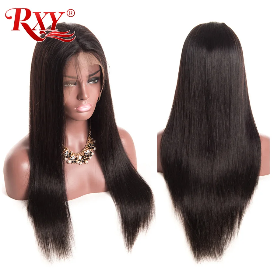 RXY Brazilian Straight Lace Front Human Hair Wigs For Black Women Pre Plucked Full Lace Human Hair Wigs With Baby Hair Non Remy (3)