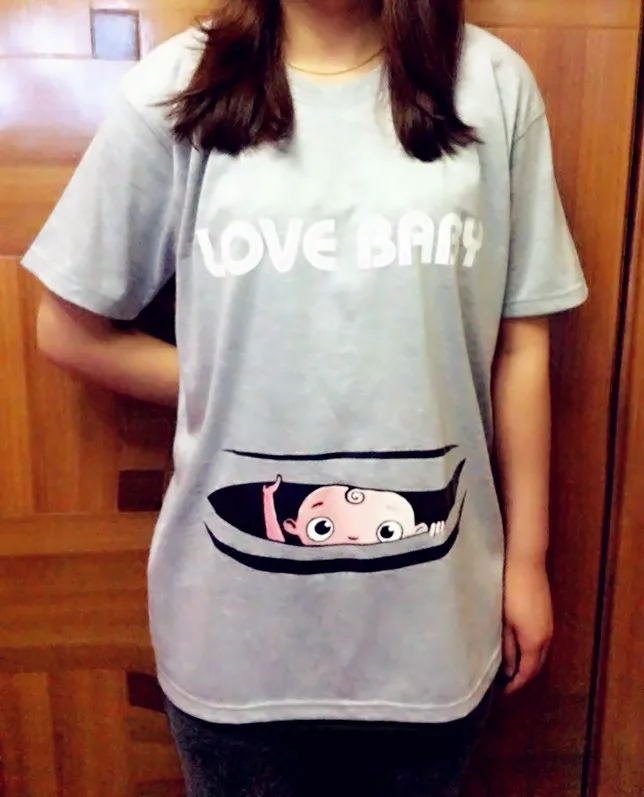baby inside t shirt