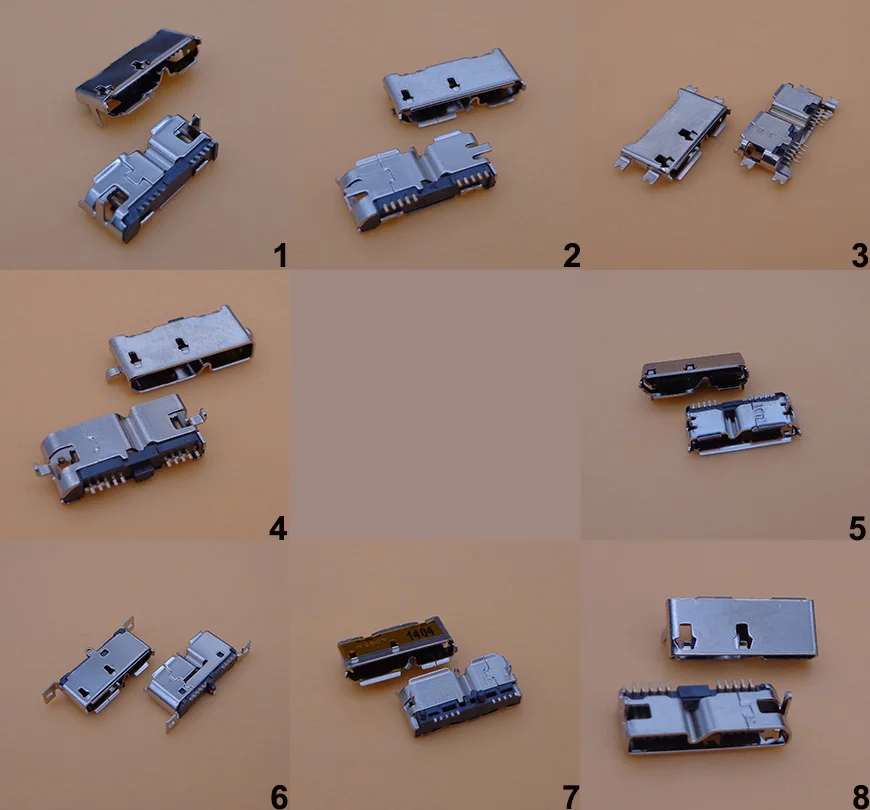 

8pcs/lot 8 models Micro USB 3.0 10P female connector SMT/DIP/ Vertical USB socket PCB Solder for laptop phone HDD Widely Using