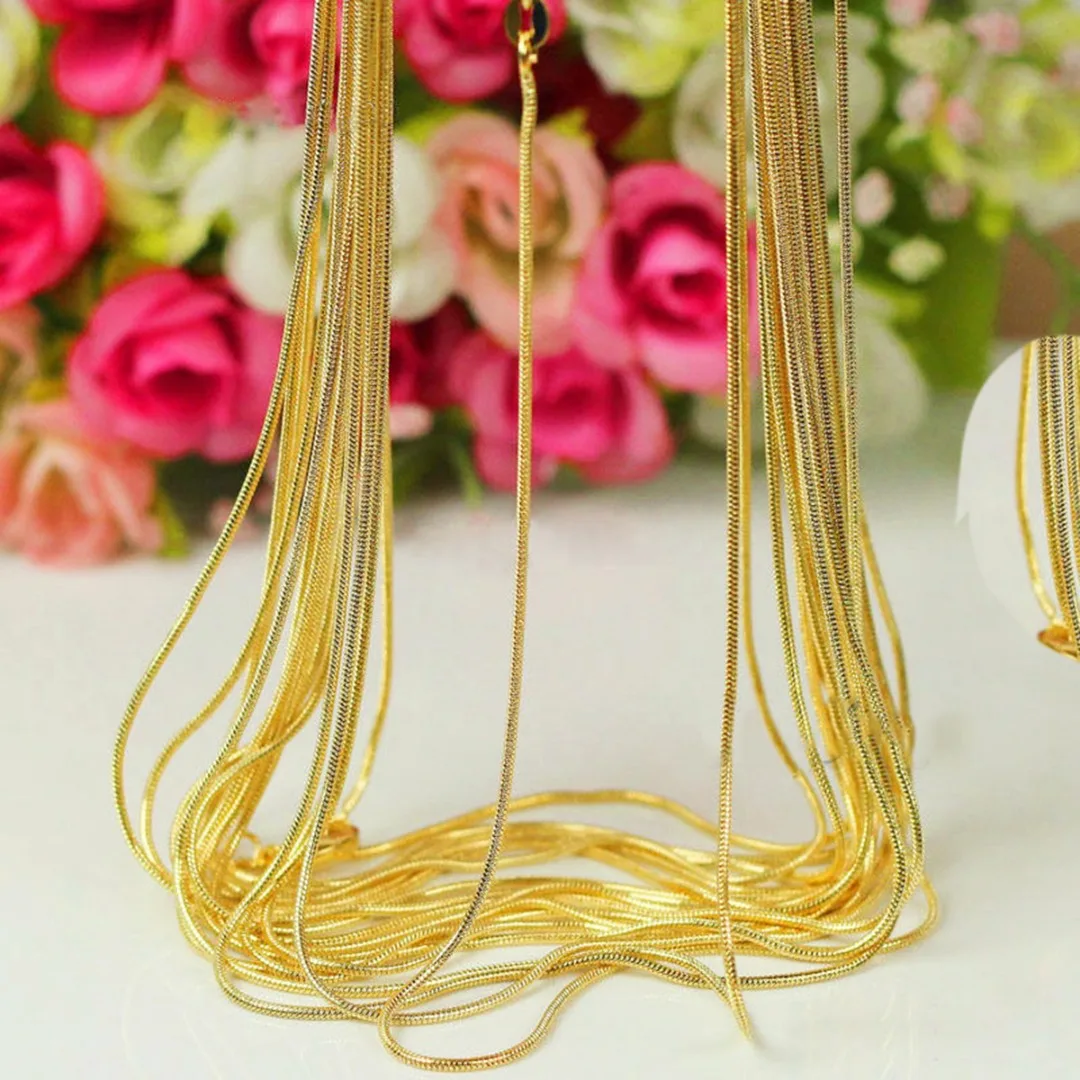 Gold Color Hiphop Necklaces Chain Shellhard Chic Men's Snake Chain Necklace Fashion DIY Jewelry Accessories Gift