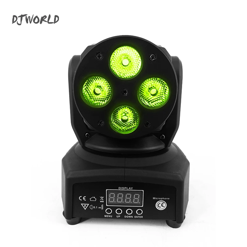 

Hot Sell LED 4x10W Moving Head Light RGBW 4in1 DMX512 mini Wash Light Stage Lighting Effect Novelties Stroboscope for clubs