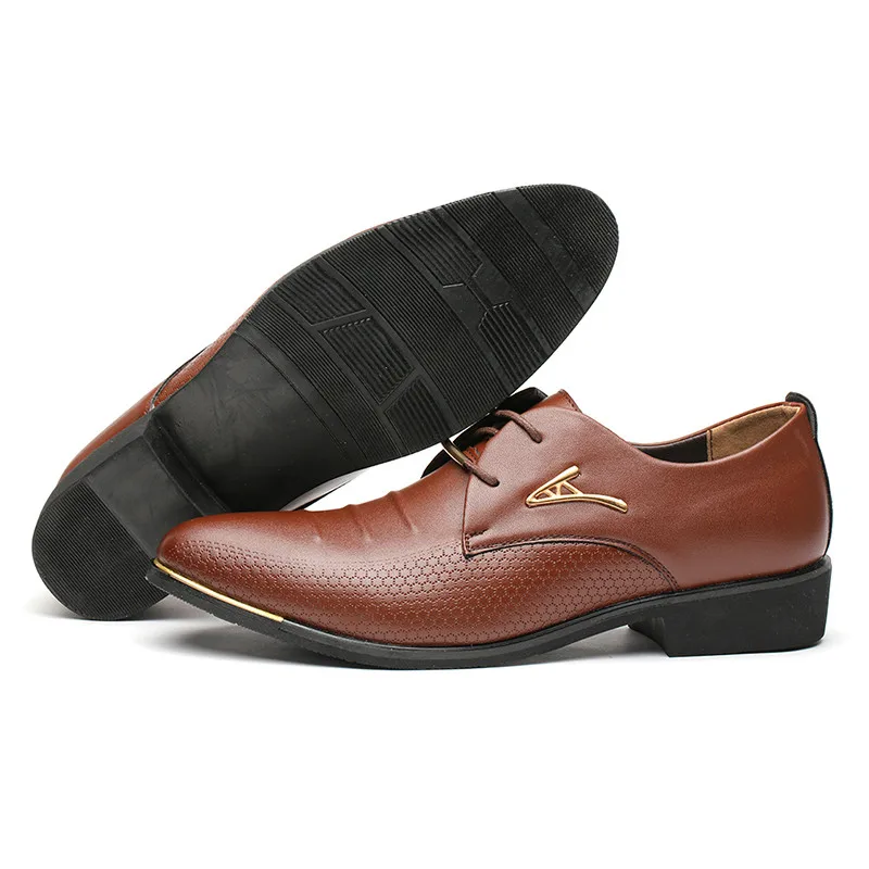 HENGSONG/Новые мужские повседневные кожаные осенние дышащие деловые Роскошные брендовые туфли на плоской подошве для мужчин, Прямая поставка