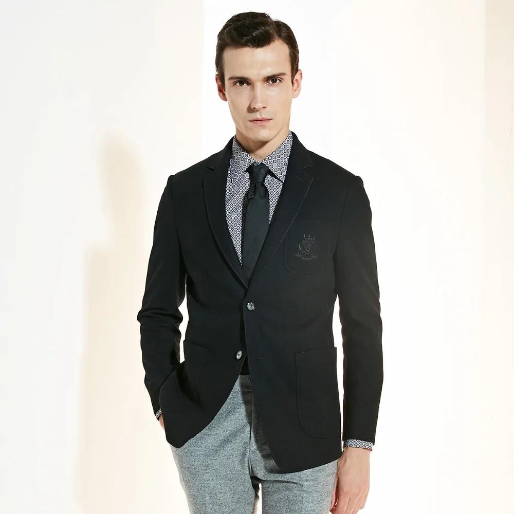 

blazer men 89% wool high quality slim fit men clothes 2018 autumn new arrivals businessman single breasted full sleeve casual