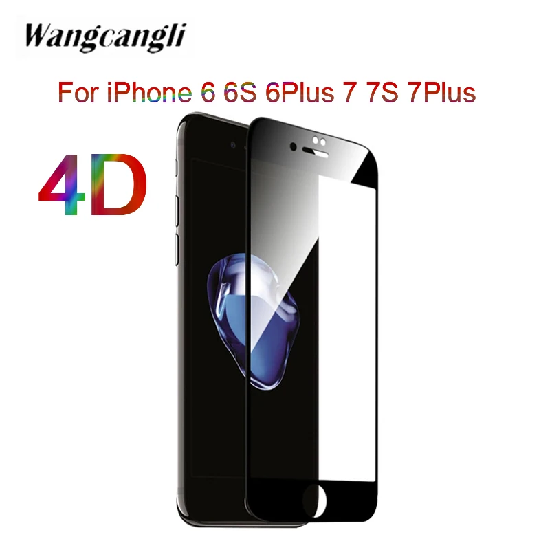 4D изогнутый дугой Edge полное покрытие закаленное стекло для iPhone 7 7S 6 6S 6Plus HD Защита