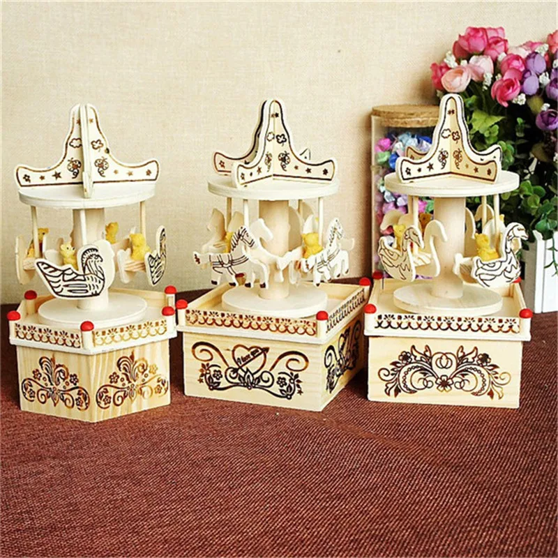 2017 DIY Merry Go Round Carousel Music Box 3* Patterns 