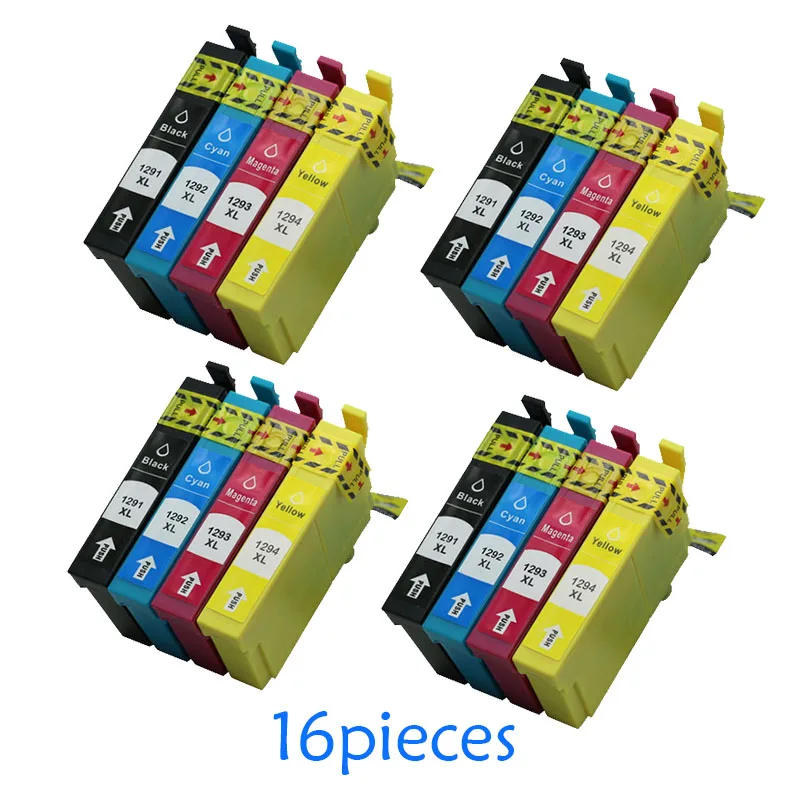 16 шт. картриджи для принтера Epson T1291 Stylus SX235W SX 235W 235W|compatible ink cartridge|compatible printer