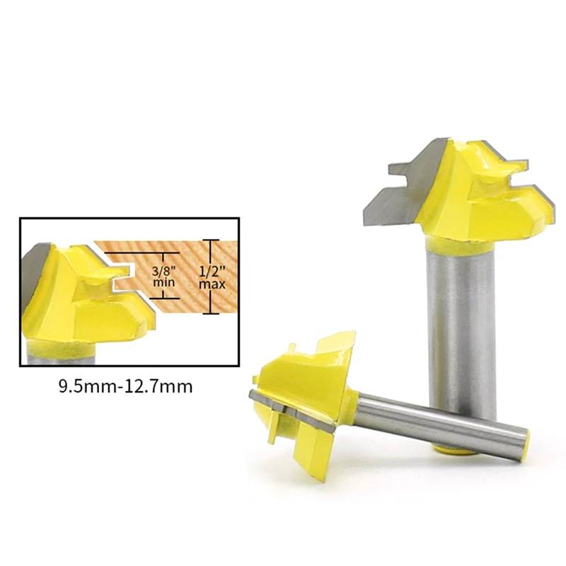 45° 8mm Shank 1-3//8/" Dia Lock Miter Router Bits For Woodworking Cutter