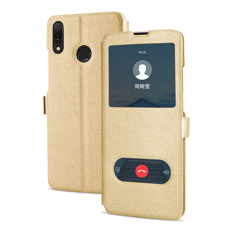 For Samsung A50 Case Flip PU Leather Cover View Window Stand Case For Samsung Galaxy A30 A20 A10 A40 A50 A70 Phone Back Cover