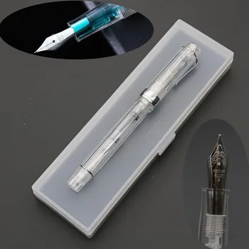 

High-End Fashion Business Office Transparent Pen Tip 0.5mm Pen Transparent Plastic Children'S Gifts School Office Supplies 1pc