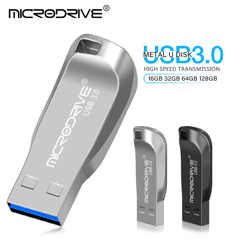 Металлический флеш-накопитель USB 3,0 64 ГБ 32 ГБ 16 ГБ 8 ГБ 4 ГБ флэш-накопитель портативный 128 Гб карта памяти флеш-накопитель