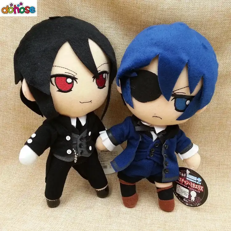 Anime Black Butler Kuroshitsuji Sebastian Michael Ciel Phantomhive Plush Toy Soft Stuffed Toy Girl Gift