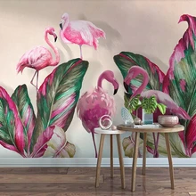 Beibehang обои домашний Декор Гостиная Спальня Фреска тропические растения банановый лист Фламинго ТВ фон стены 3d обои