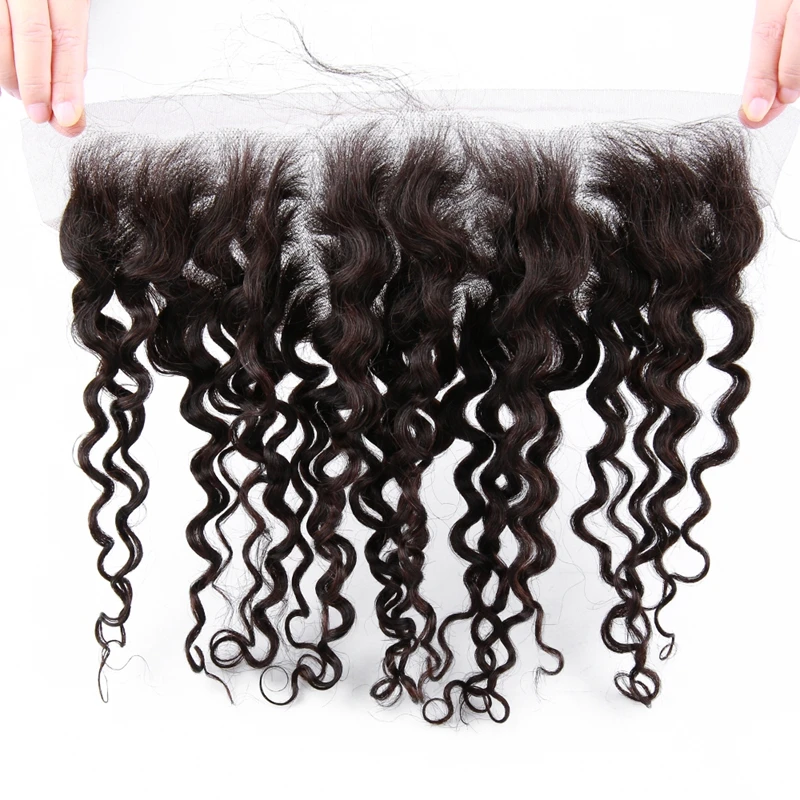 Hot Beauty Hair Lace Frontal Water Wave 413 Lace Frontal Brazilian Remy Human Hair 10-20 Inch Frontal (8)